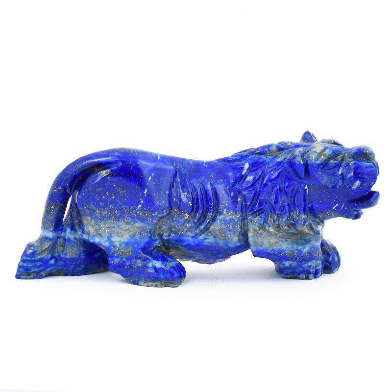 gemsmore:Exclusive Blue Lapis Lazuli Hand Carved Tiger