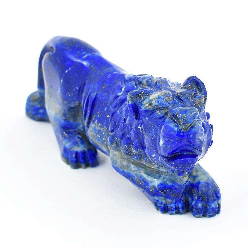 gemsmore:Exclusive Blue Lapis Lazuli Hand Carved Tiger
