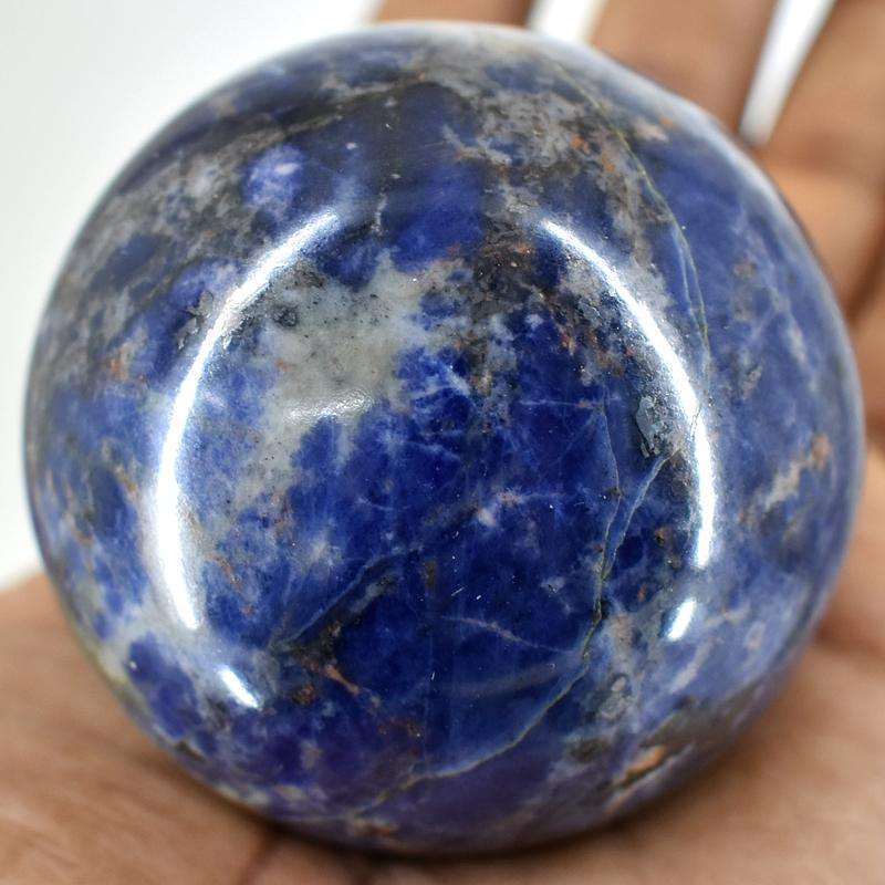 gemsmore:Exclusive Blue Sodalite Carved Healing Sphere