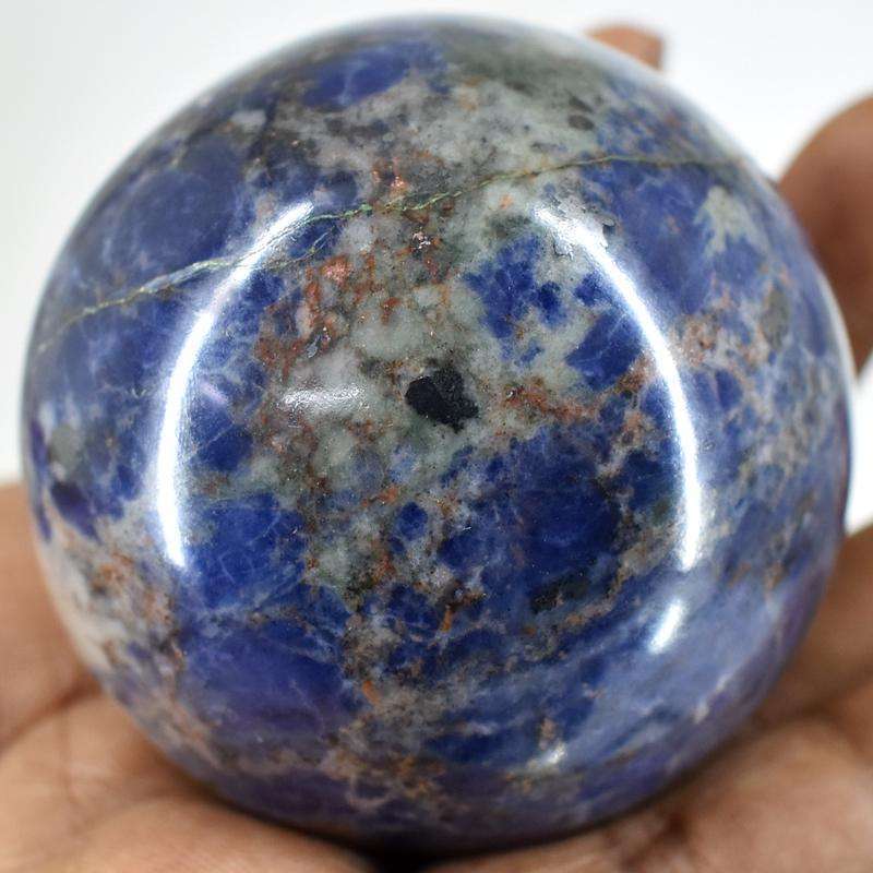 gemsmore:Exclusive Blue Sodalite Carved Healing Sphere