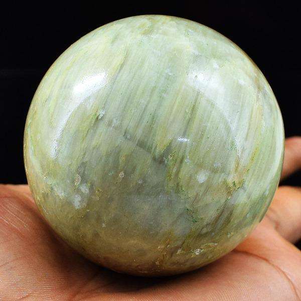 gemsmore:Exclusive Cat's Eye Carved Healing Ball