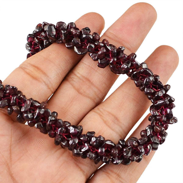 gemsmore:EXCLUSIVE : Genuine 505.00 Cts Rare Red Garnet Beads Necklace