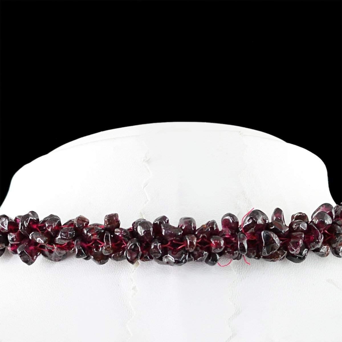 gemsmore:EXCLUSIVE : Genuine 505.00 Cts Rare Red Garnet Beads Necklace