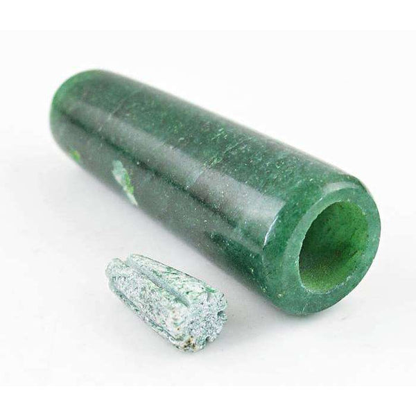 gemsmore:Exclusive Genuine Green Jade Smoking Pipe