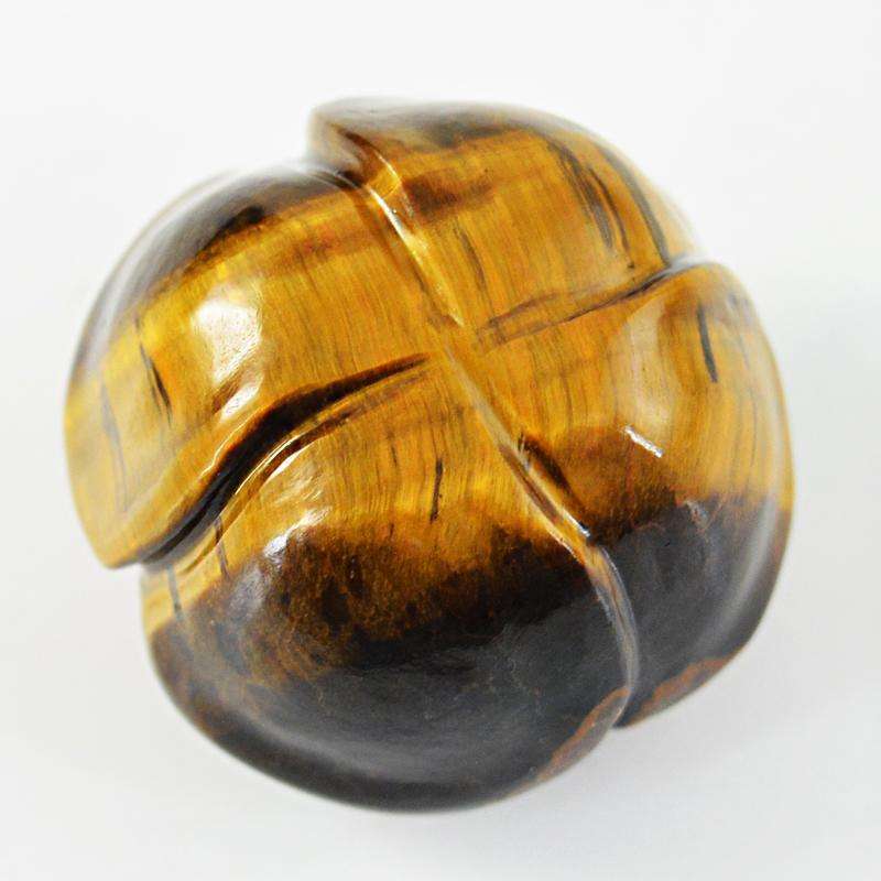 gemsmore:Exclusive Golden Tiger Eye Beautifully Carved Rose