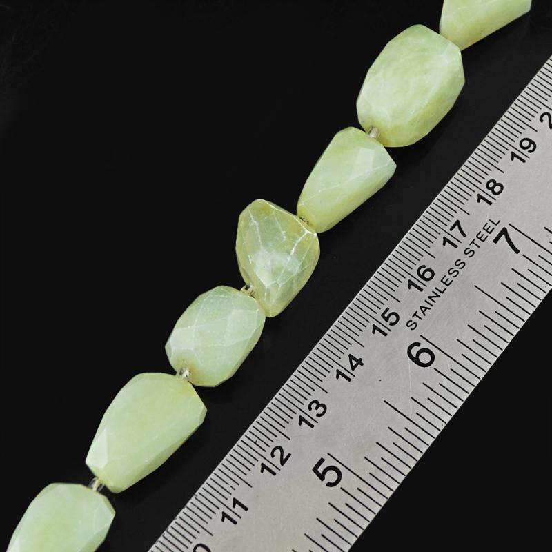 gemsmore:Exclusive Green Aquamarine Beads Strand Natural Faceted Drilled