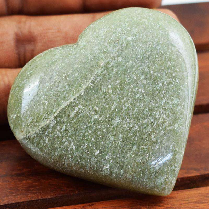 gemsmore:Exclusive Green Aventurine Heart Cabochon