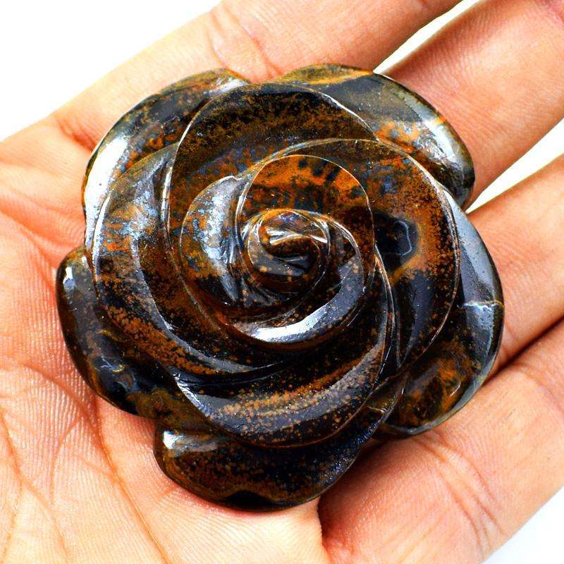 gemsmore:Exclusive Hand Carved Golden Tiger Eye Rose