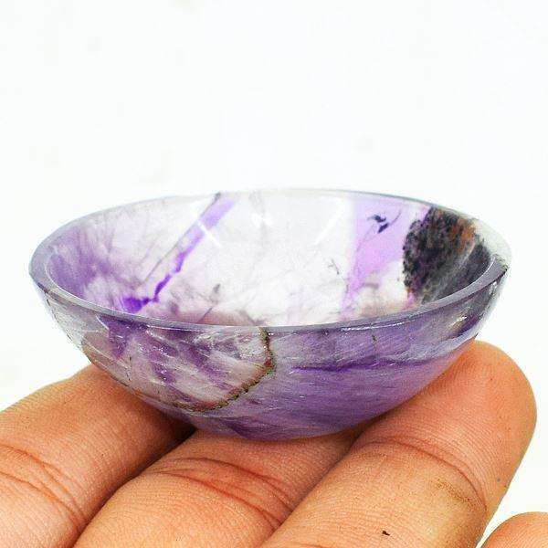 gemsmore:Exclusive Hand Carved Purple Amethyst Bowl