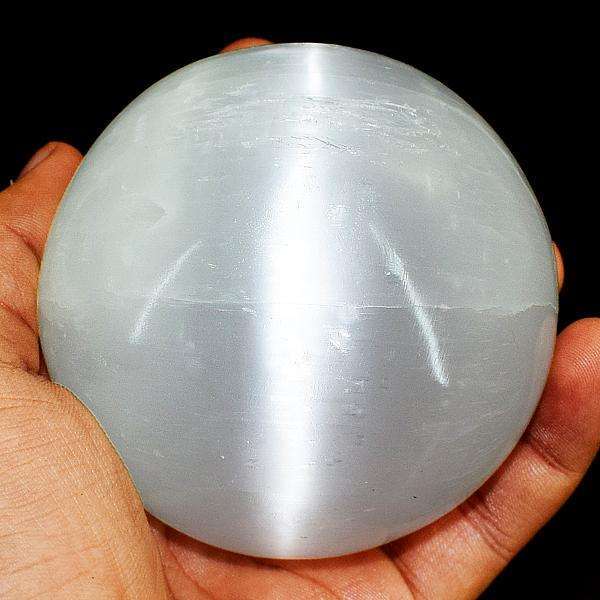 gemsmore:Exclusive Hand Carved Selenite Reiki Healing Sphere