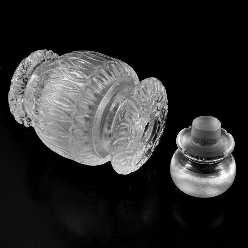 gemsmore:Exclusive Hand Carved White Quartz Perfume Bottle