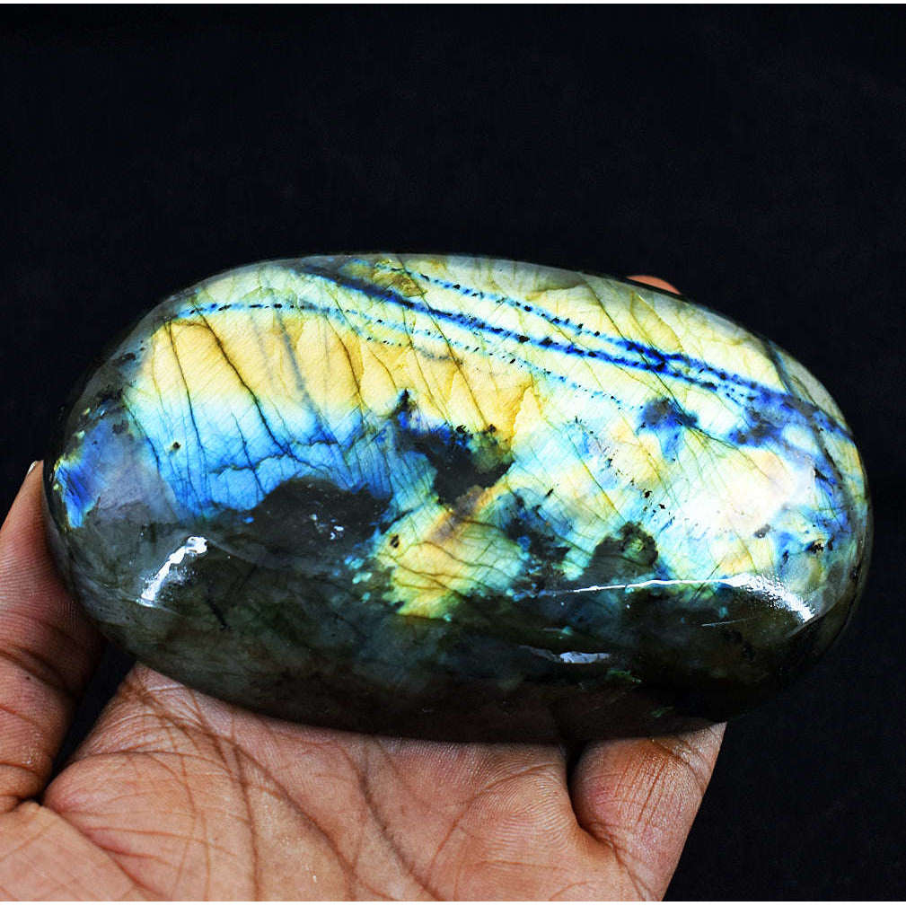 gemsmore:Exclusive Labradorite Hand Carved Genuine Crystal Gemstone Carving Cabochon