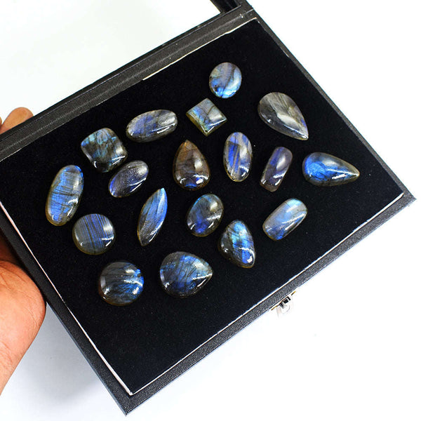 gemsmore:Exclusive Labradorite Untreated Gemstone Cabochon Lot