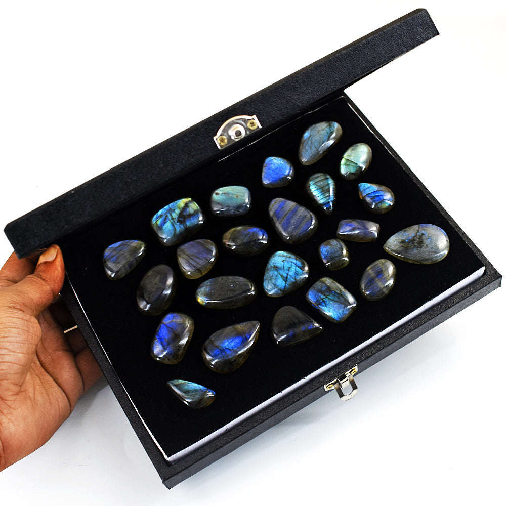 gemsmore:Exclusive Labradorite Untreated Gemstone Cabochon Lot