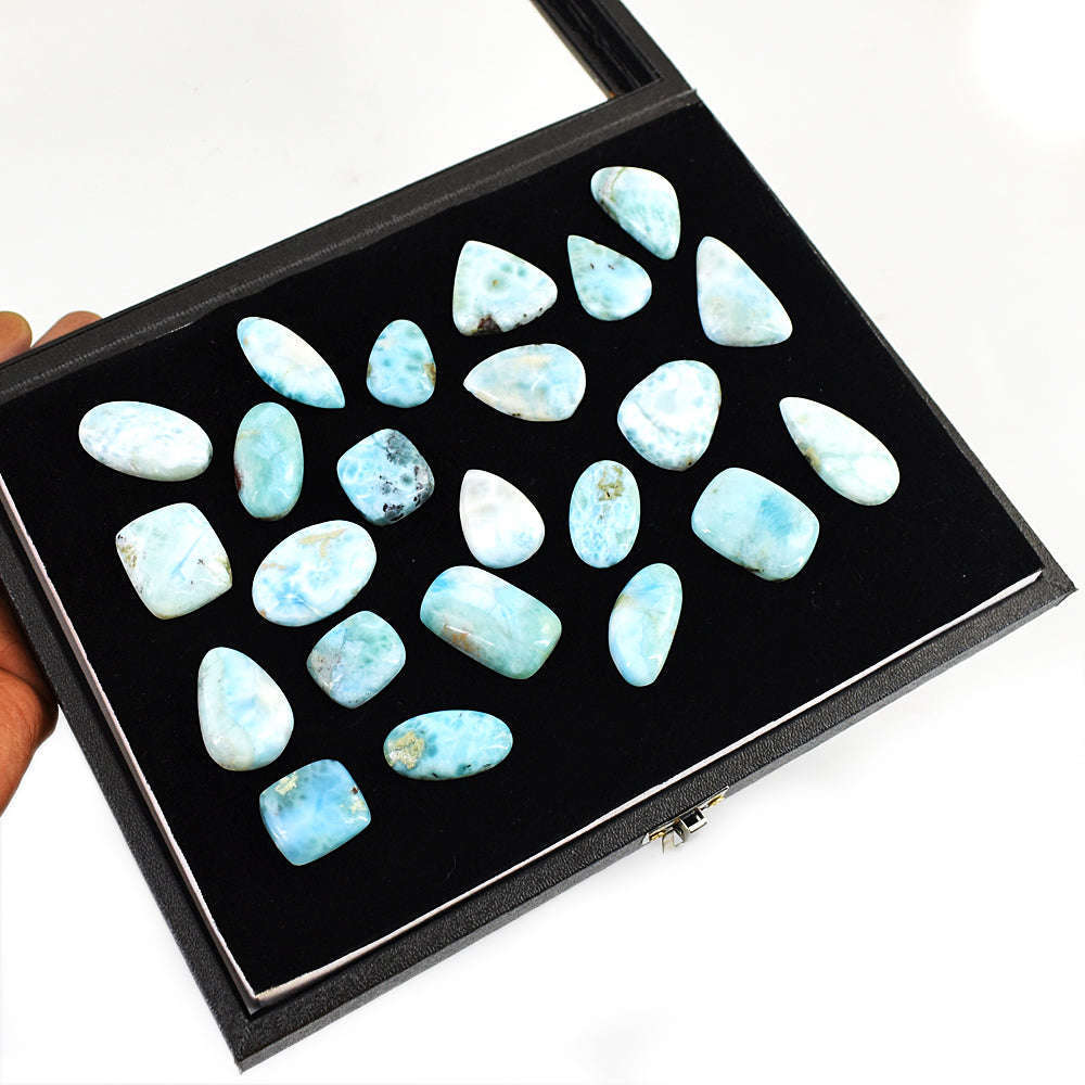 gemsmore:Exclusive Larimar Untreated Gemstone Cabochon Lot