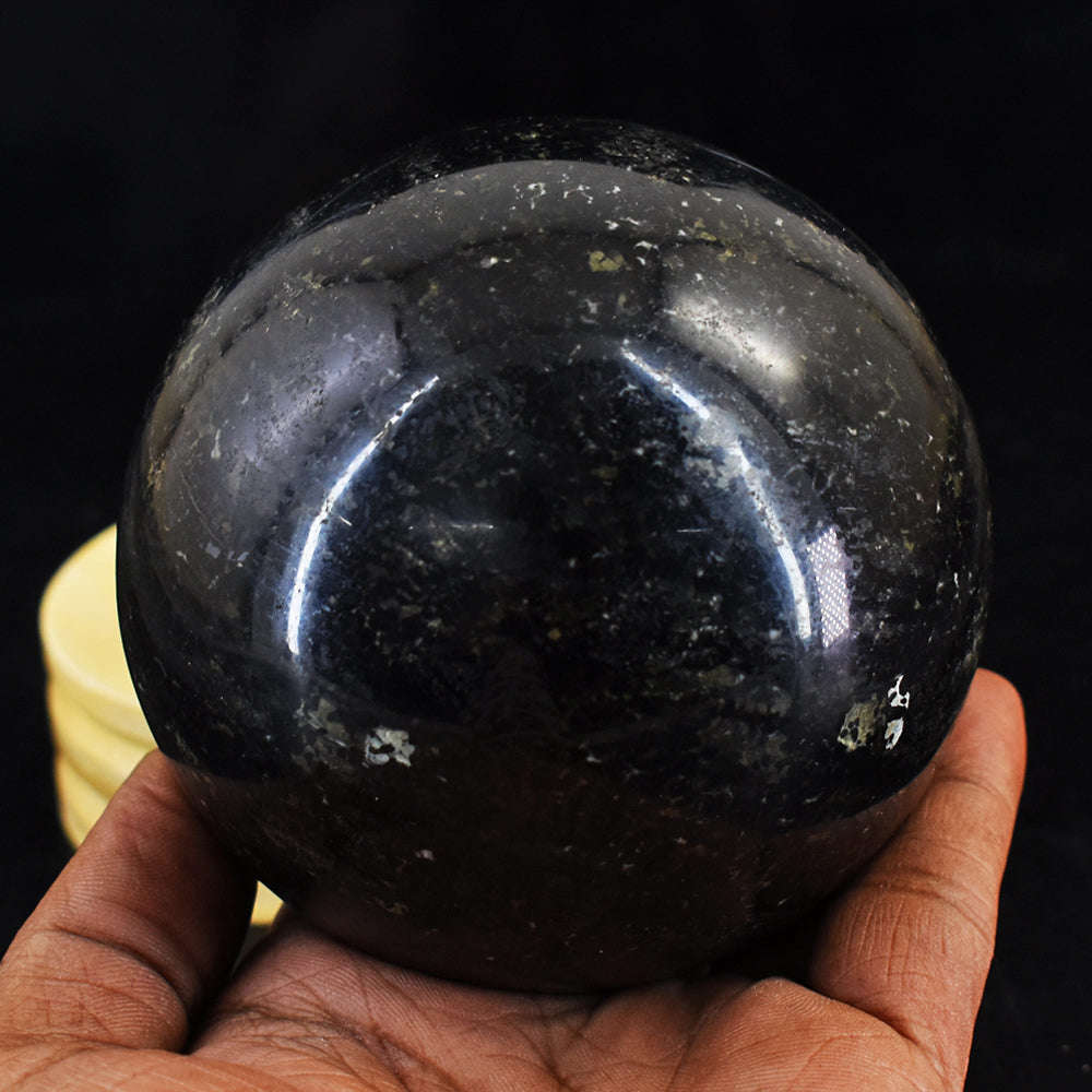 gemsmore:Exclusive  Larvikite Hand Carved Crystal Healing Sphere - Huge