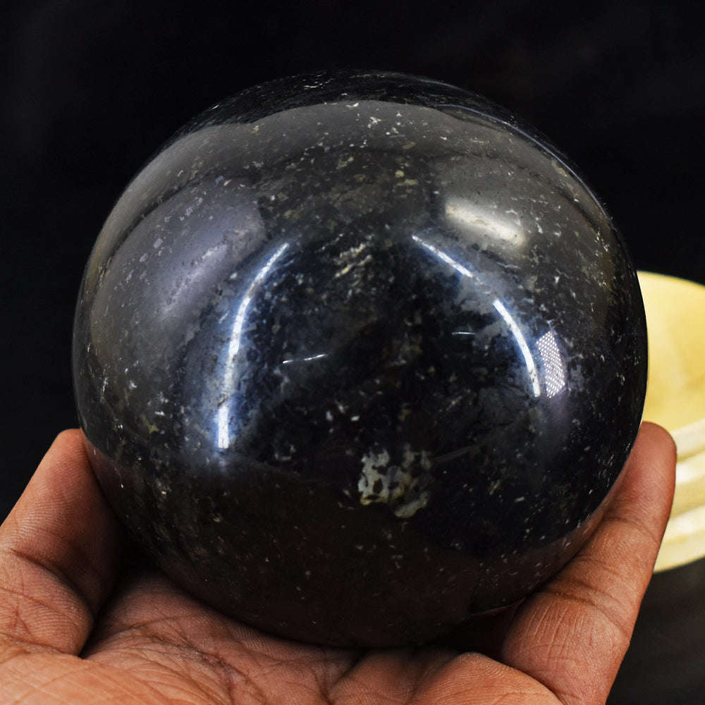 gemsmore:Exclusive  Larvikite Hand Carved Crystal Healing Sphere - Huge
