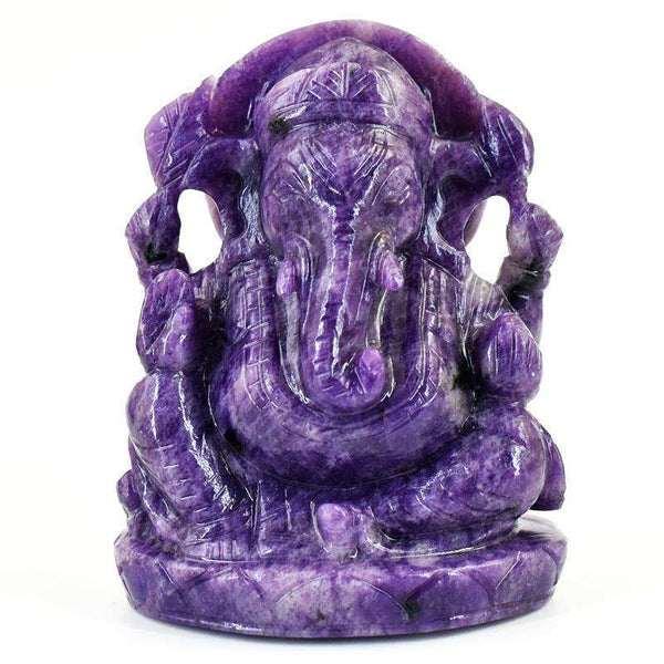 gemsmore:Exclusive Lepidolite Hand Carved Lord Ganesha