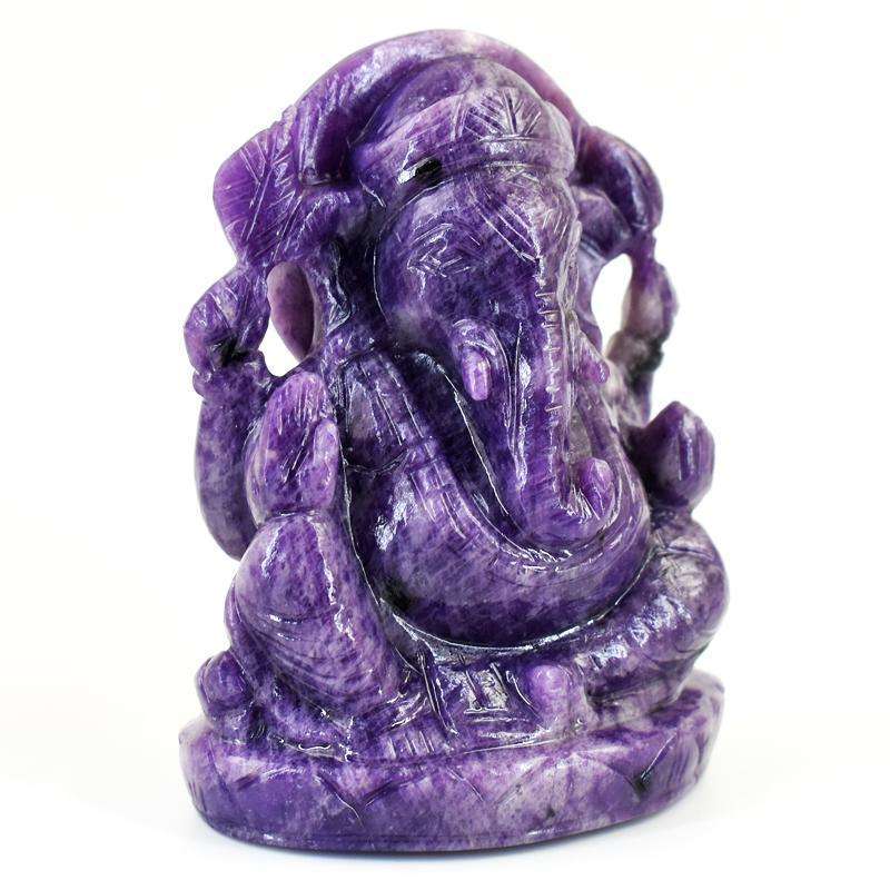 gemsmore:Exclusive Lepidolite Hand Carved Lord Ganesha