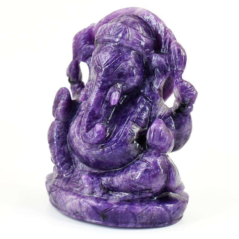 gemsmore:Exclusive Lepidolite Hand Carved Lord Ganesha