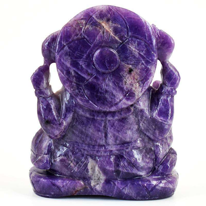 gemsmore:Exclusive Lepidolite Hand Carved Lord Ganesha