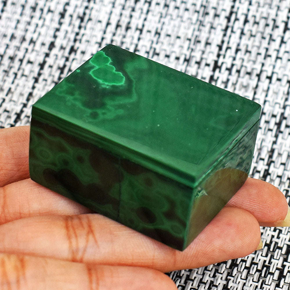 gemsmore:Exclusive Malachite Hand Carved Genuine Box