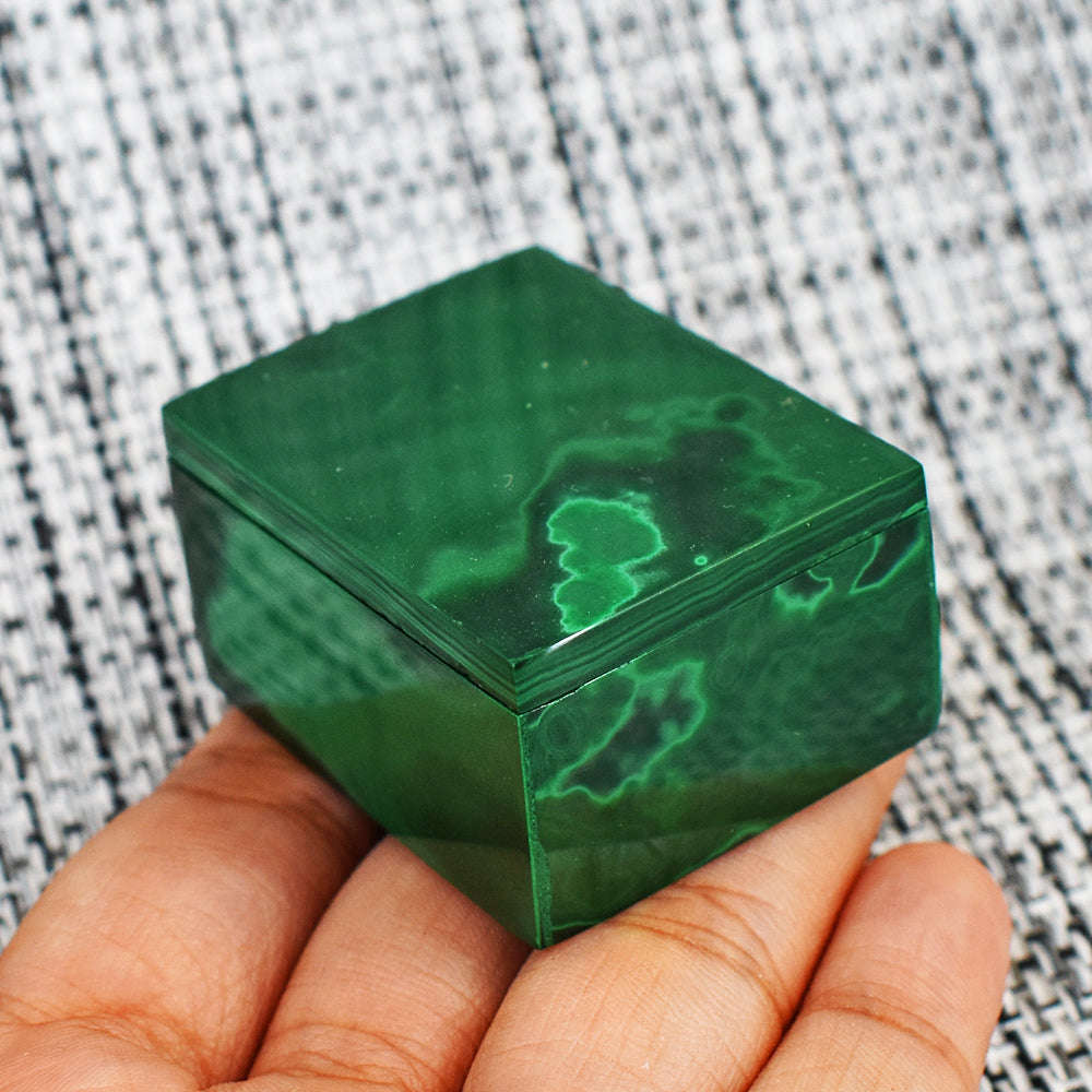 gemsmore:Exclusive Malachite Hand Carved Genuine Box