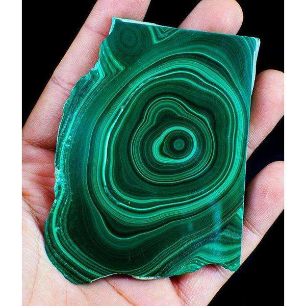 gemsmore:Exclusive Malachite Slice Gemstone - Carved