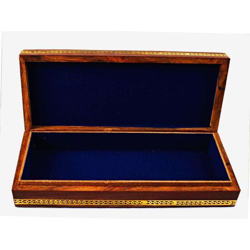 gemsmore:Exclusive Mix Gemstone Carved Wooden Box