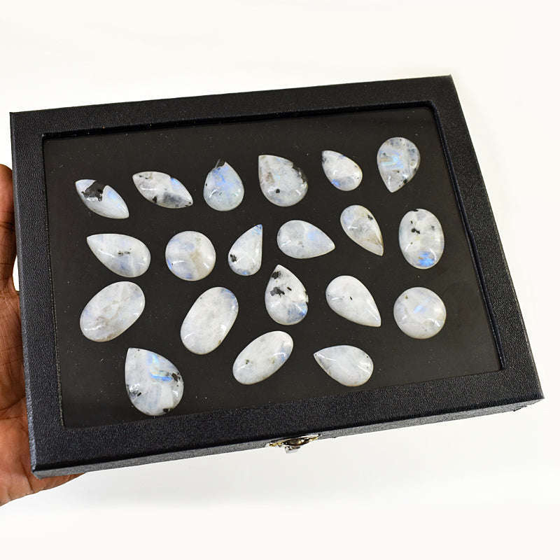 gemsmore:Exclusive Moonstone Untreated Gemstone Cabochon Lot