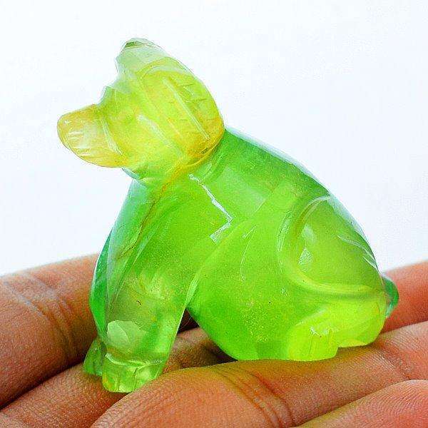 gemsmore:Exclusive Multicolor Fluorite Carved Doggy