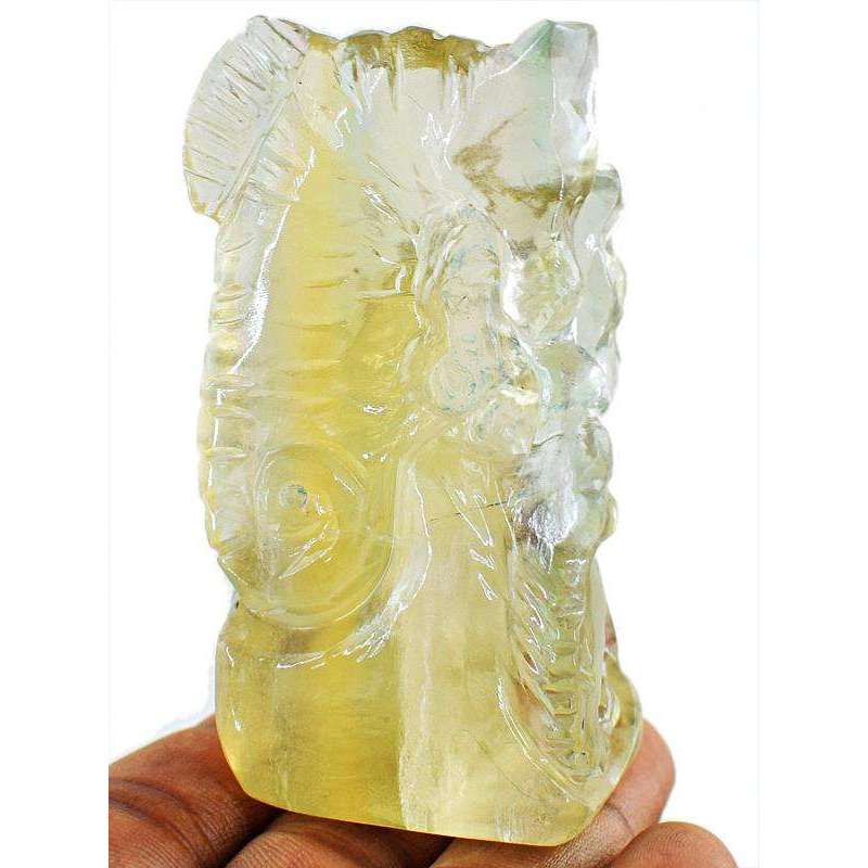 gemsmore:Exclusive Multicolor Fluorite Carved Seahorse Pair