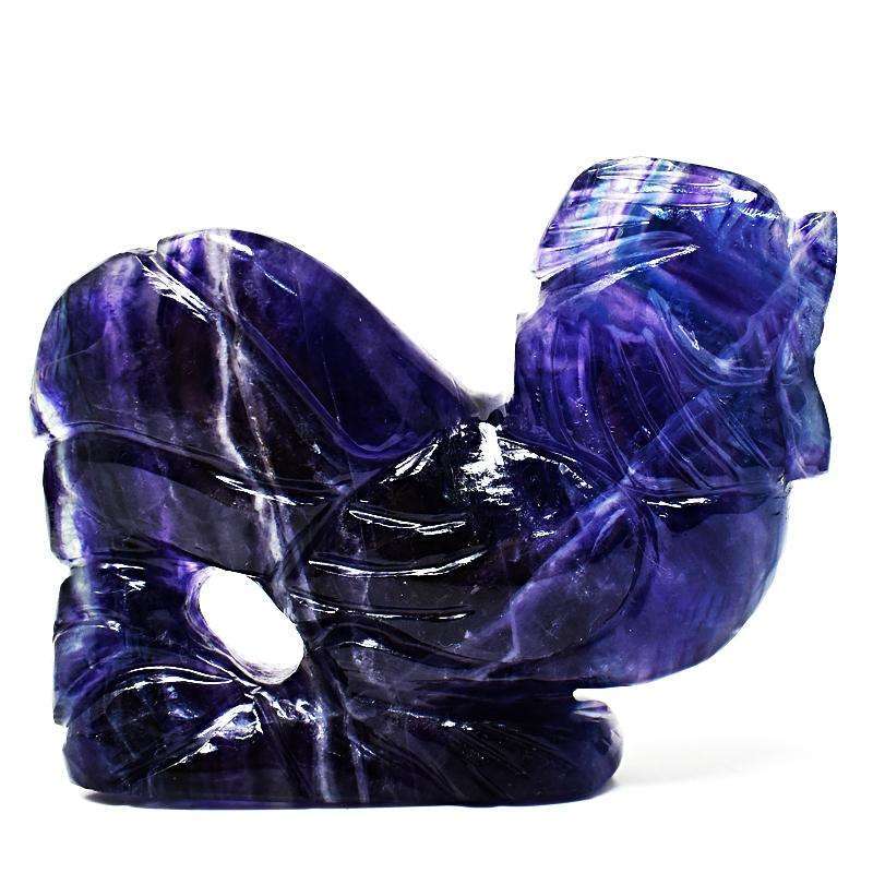 gemsmore:Exclusive Multicolor Fluorite Hand Carved Hen