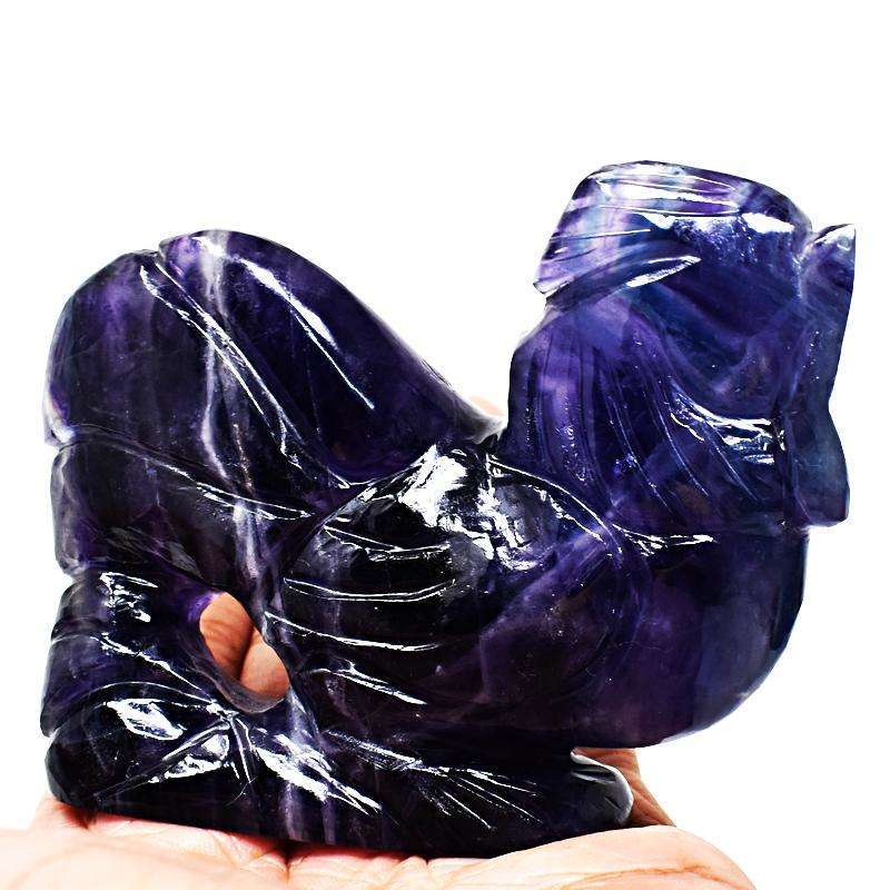 gemsmore:Exclusive Multicolor Fluorite Hand Carved Hen