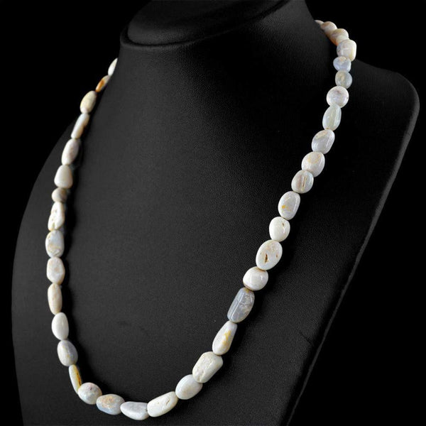gemsmore:Exclusive Natural Australian Opal Necklace Untreated Beads