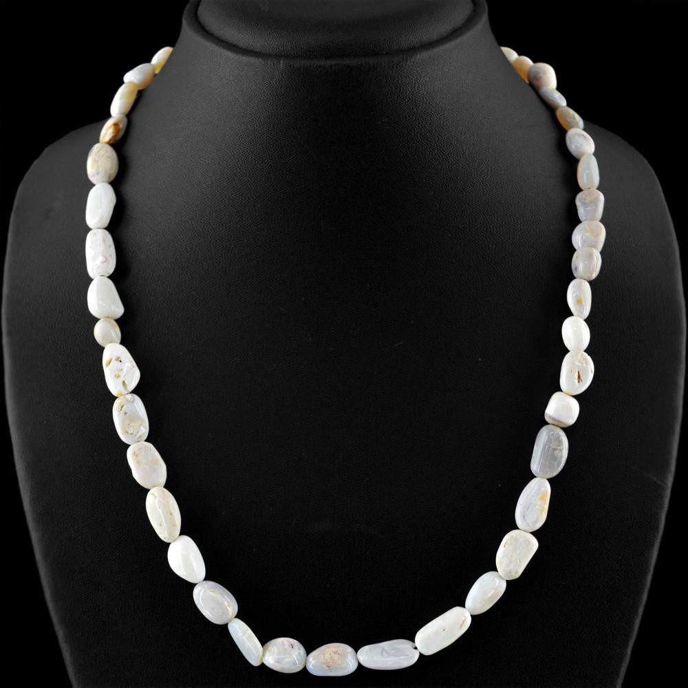gemsmore:Exclusive Natural Australian Opal Necklace Untreated Beads