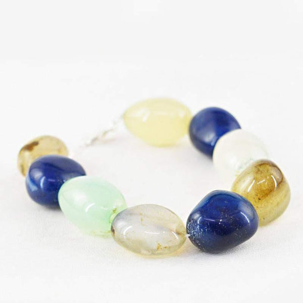 gemsmore:Exclusive Natural Multicolor Onyx Beads Bracelet