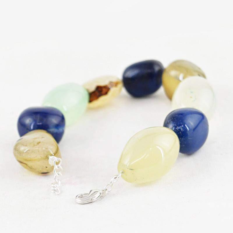 gemsmore:Exclusive Natural Multicolor Onyx Beads Bracelet