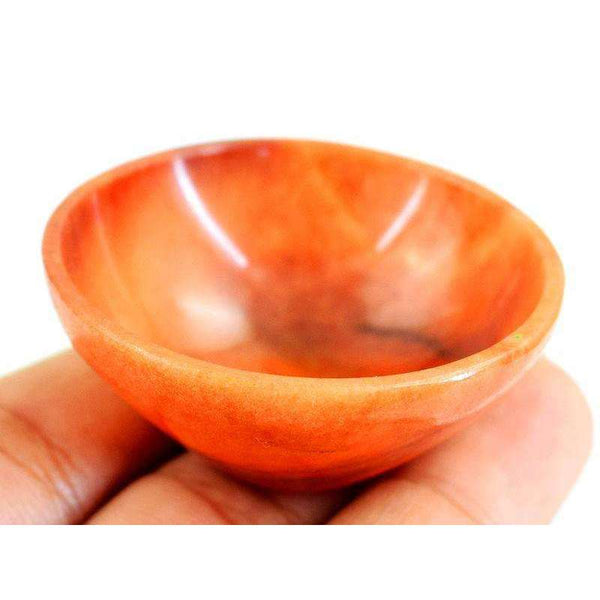gemsmore:Exclusive Orange Aventurine Carved Bowl