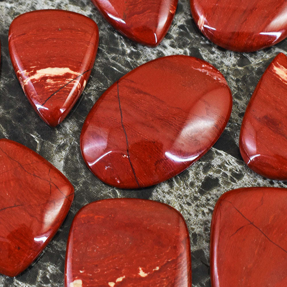 gemsmore:Exclusive Rainbow Jasper Untreated Gemstone Cabochon Lot