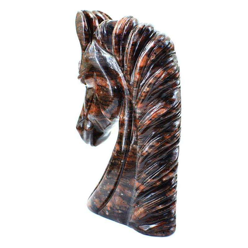 gemsmore:Exclusive Red Garnet Carved Horse Burst Gemstone