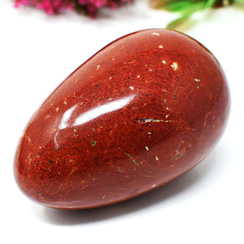 gemsmore:Exclusive Red Jasper Carved Crystal Reiki Healing Egg