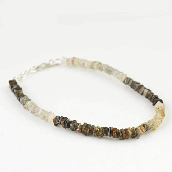 gemsmore:Exclusive Rutile Quartz Bracelet Natural Untreated Beads