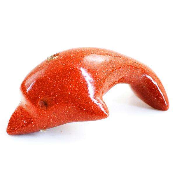 gemsmore:Exclusive Sandstone Hand Carved Miniature Dolphin