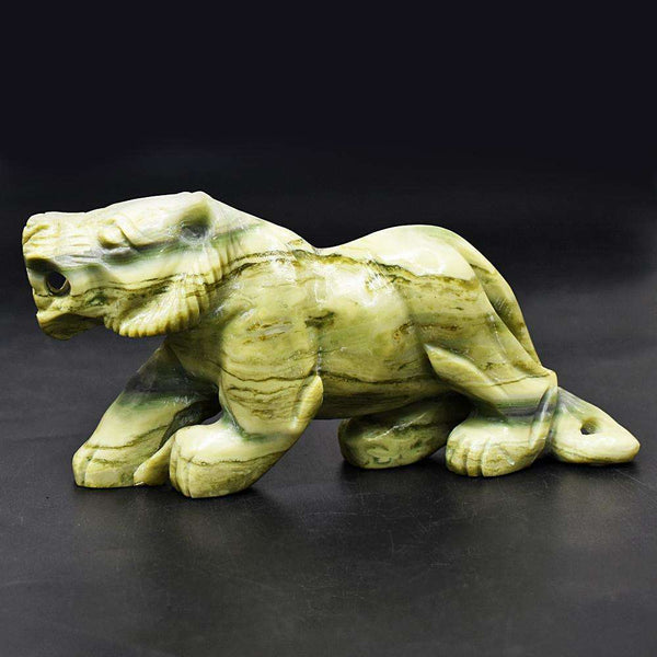 gemsmore:Exclusive Serpentine Hand Carved Tiger