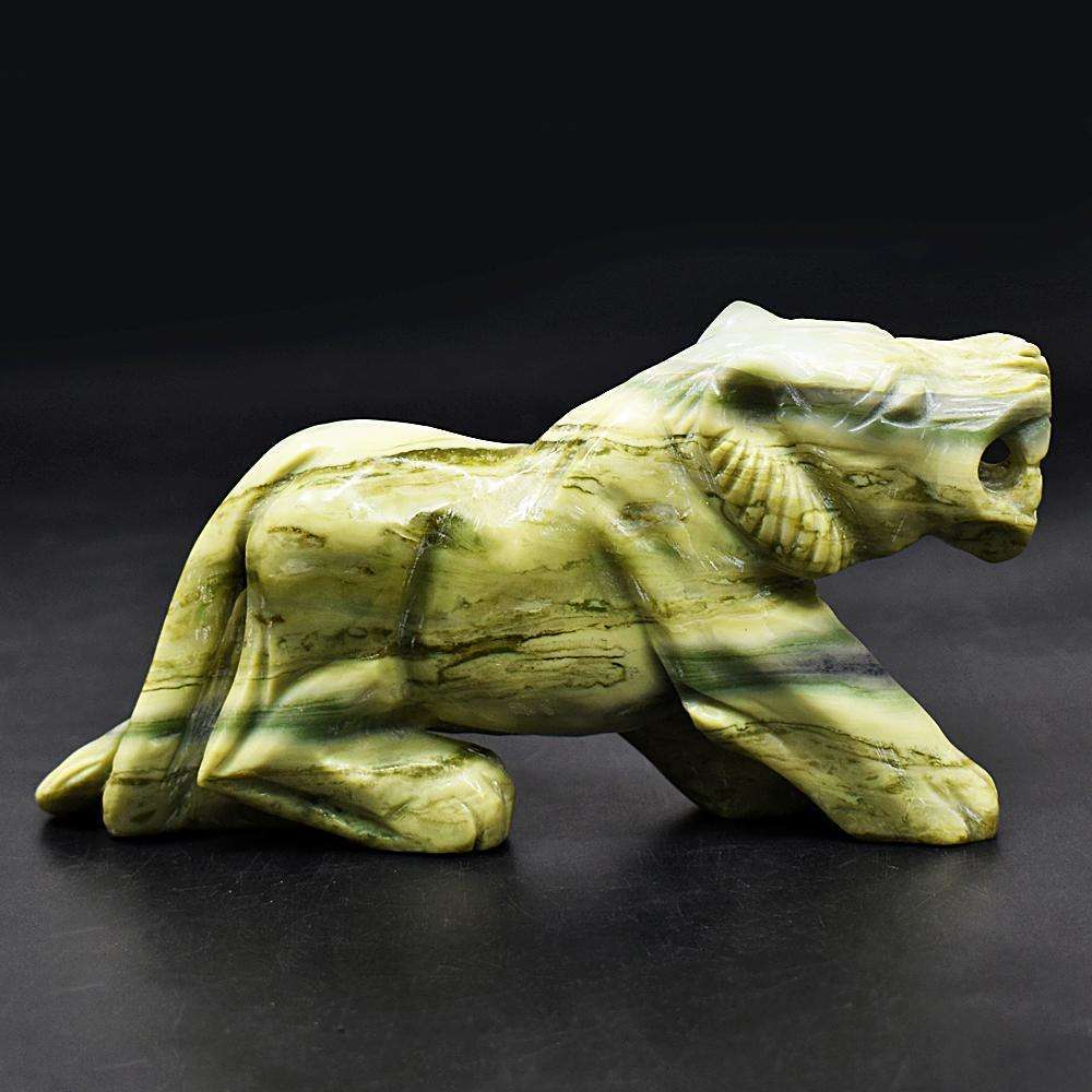 gemsmore:Exclusive Serpentine Hand Carved Tiger