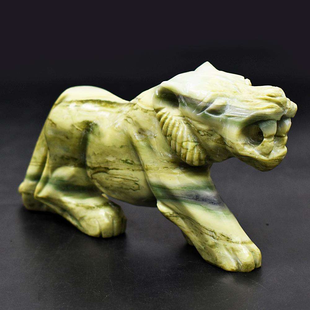 gemsmore:Exclusive Serpentine Hand Carved Tiger