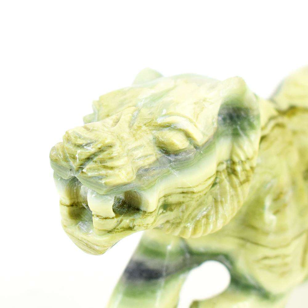 gemsmore:Exclusive Serpentine Hand Carved Tiger