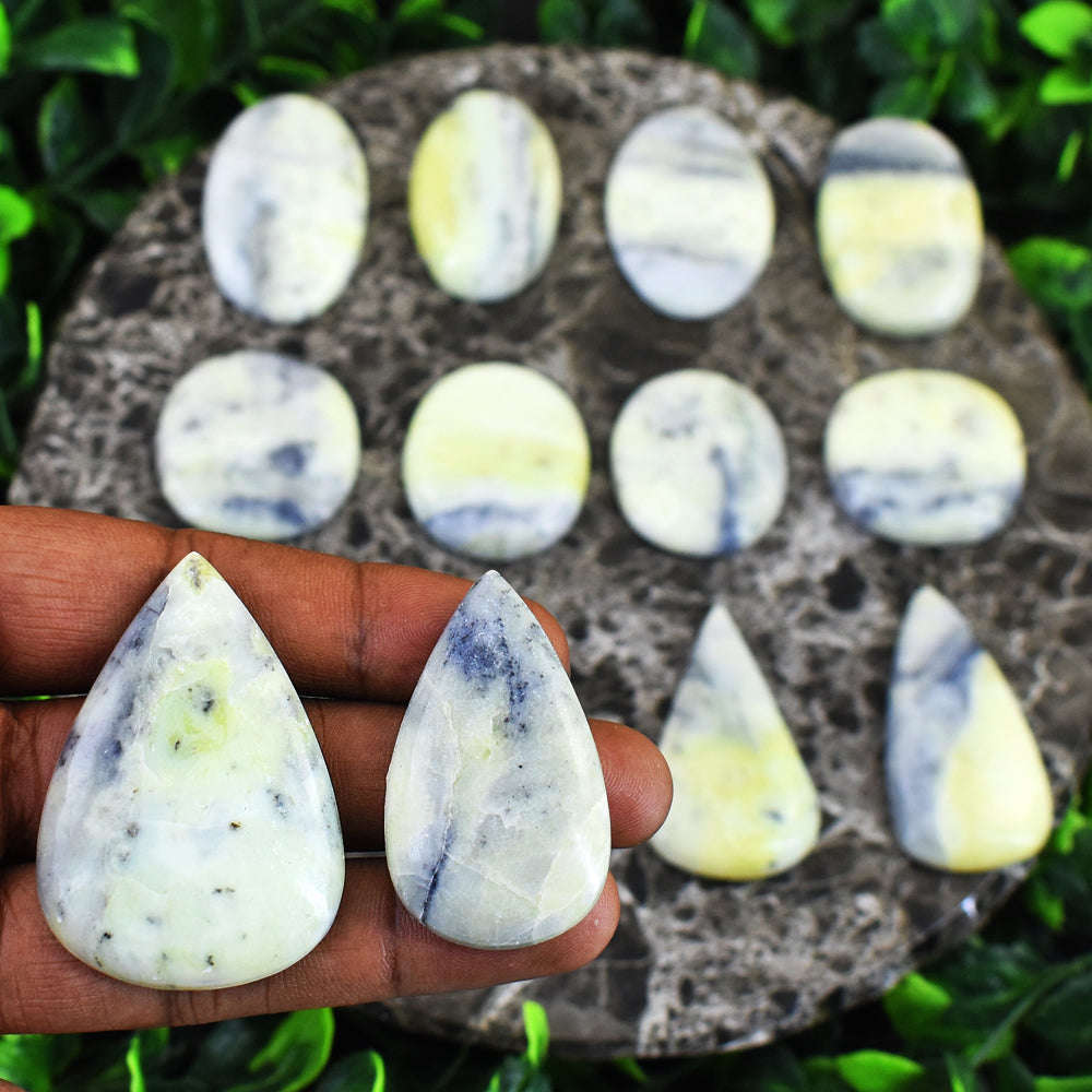 gemsmore:Exclusive Serpentine Untreated Gemstone Cabochon Lot