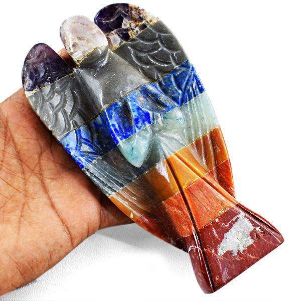 gemsmore:Exclusive Seven Chakra Hand Carved Reiki Healing Angel